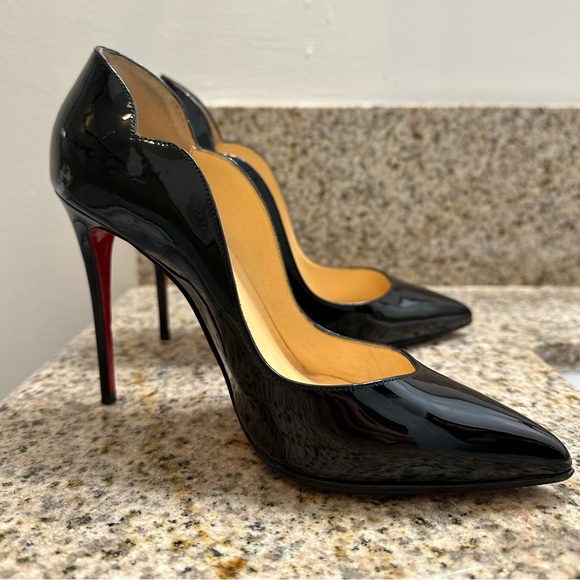 Christian Louboutin Hot Chick 100 Patent Red Sole High-Heel Pumps
